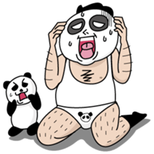 Old guy of the Clumsy panda face2 sticker #4999237