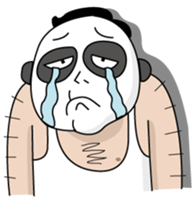 Old guy of the Clumsy panda face2 sticker #4999239