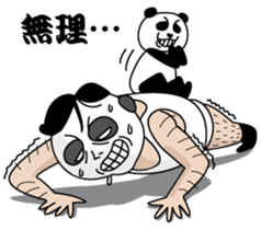 Old guy of the Clumsy panda face2 sticker #4999240