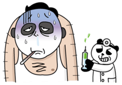 Old guy of the Clumsy panda face2 sticker #4999246