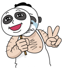 Old guy of the Clumsy panda face2 sticker #4999247