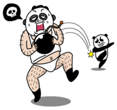 Old guy of the Clumsy panda face2 sticker #4999248