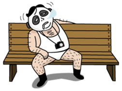 Old guy of the Clumsy panda face2 sticker #4999249