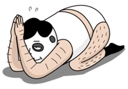 Old guy of the Clumsy panda face2 sticker #4999252