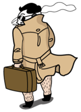 Old guy of the Clumsy panda face2 sticker #4999256