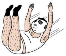 Old guy of the Clumsy panda face2 sticker #4999257