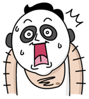 Old guy of the Clumsy panda face2 sticker #4999258