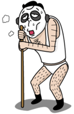 Old guy of the Clumsy panda face2 sticker #4999261