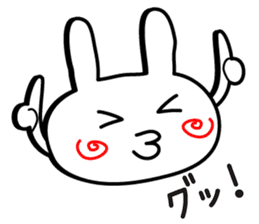 Simple emoticon rabbit sticker #4999749