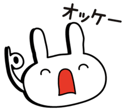 Simple emoticon rabbit sticker #4999750