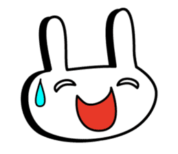 Simple emoticon rabbit sticker #4999763