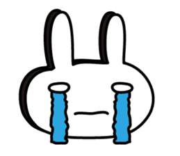 Simple emoticon rabbit sticker #4999764
