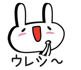 Simple emoticon rabbit sticker #4999766