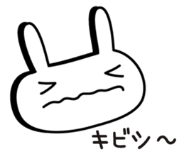 Simple emoticon rabbit sticker #4999769