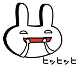 Simple emoticon rabbit sticker #4999770