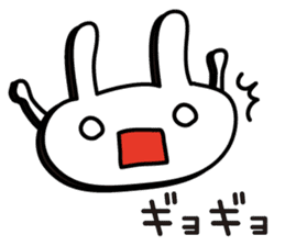 Simple emoticon rabbit sticker #4999773