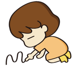 Cheerful girl Ms.Charlotte sticker #5000228