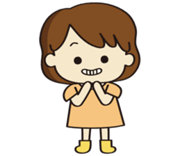 Cheerful girl Ms.Charlotte sticker #5000229