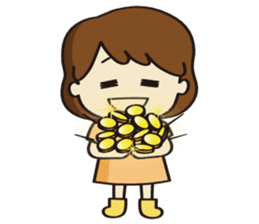 Cheerful girl Ms.Charlotte sticker #5000230