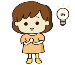 Cheerful girl Ms.Charlotte sticker #5000236