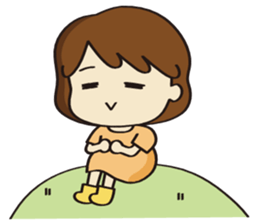 Cheerful girl Ms.Charlotte sticker #5000244