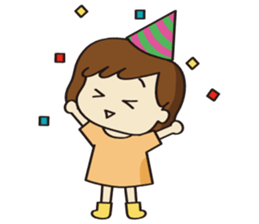 Cheerful girl Ms.Charlotte sticker #5000245