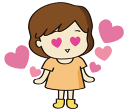 Cheerful girl Ms.Charlotte sticker #5000246