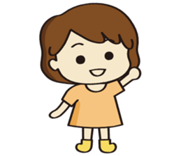Cheerful girl Ms.Charlotte sticker #5000252