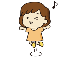 Cheerful girl Ms.Charlotte sticker #5000253