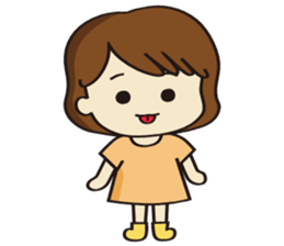 Cheerful girl Ms.Charlotte sticker #5000254