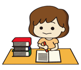 Cheerful girl Ms.Charlotte sticker #5000261