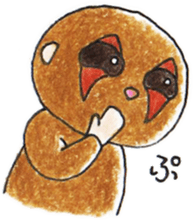 Own pace of slow loris sticker #5000333