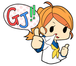 Superhigh tension girl sticker #5000353