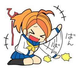 Superhigh tension girl sticker #5000376