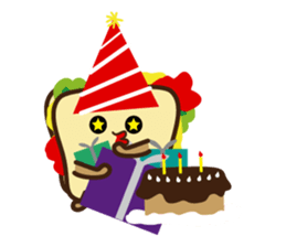 Genki full point - bread family sticker #5000570