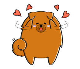 Naughty Pomeranian sticker #5001064