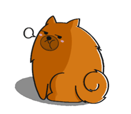 Naughty Pomeranian sticker #5001067