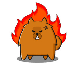 Naughty Pomeranian sticker #5001069