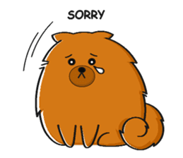 Naughty Pomeranian sticker #5001074