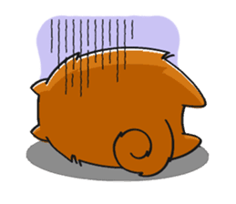 Naughty Pomeranian sticker #5001076