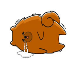 Naughty Pomeranian sticker #5001077