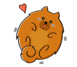 Naughty Pomeranian sticker #5001081