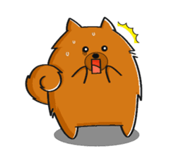 Naughty Pomeranian sticker #5001082