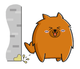 Naughty Pomeranian sticker #5001086