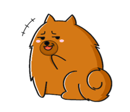 Naughty Pomeranian sticker #5001088