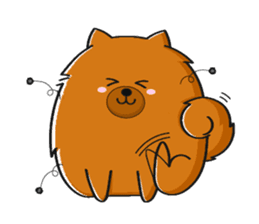 Naughty Pomeranian sticker #5001092