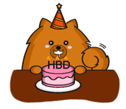 Naughty Pomeranian sticker #5001098