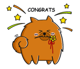 Naughty Pomeranian sticker #5001099