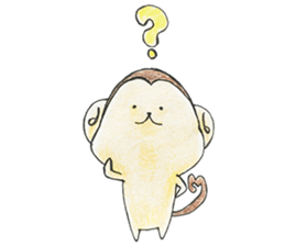 Coloring Monkey "MONKICHI" sticker #5001503