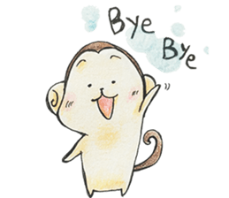 Coloring Monkey "MONKICHI" sticker #5001504